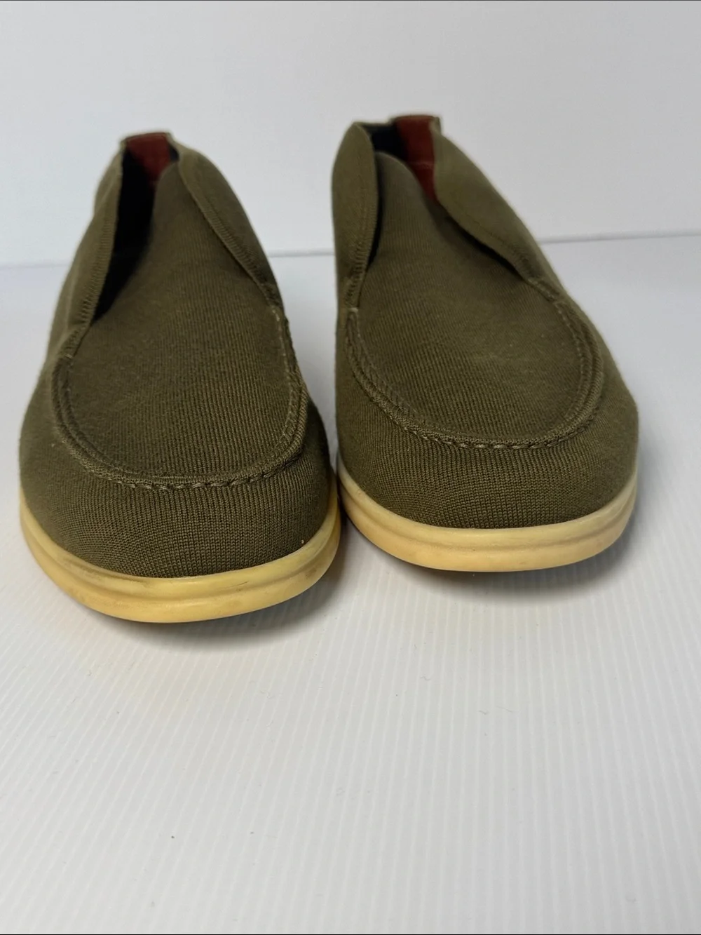 LORO PIANA Open Knitted Walk Ankle Boot Men's Dark Olive Green Wish Wool 44 / 11